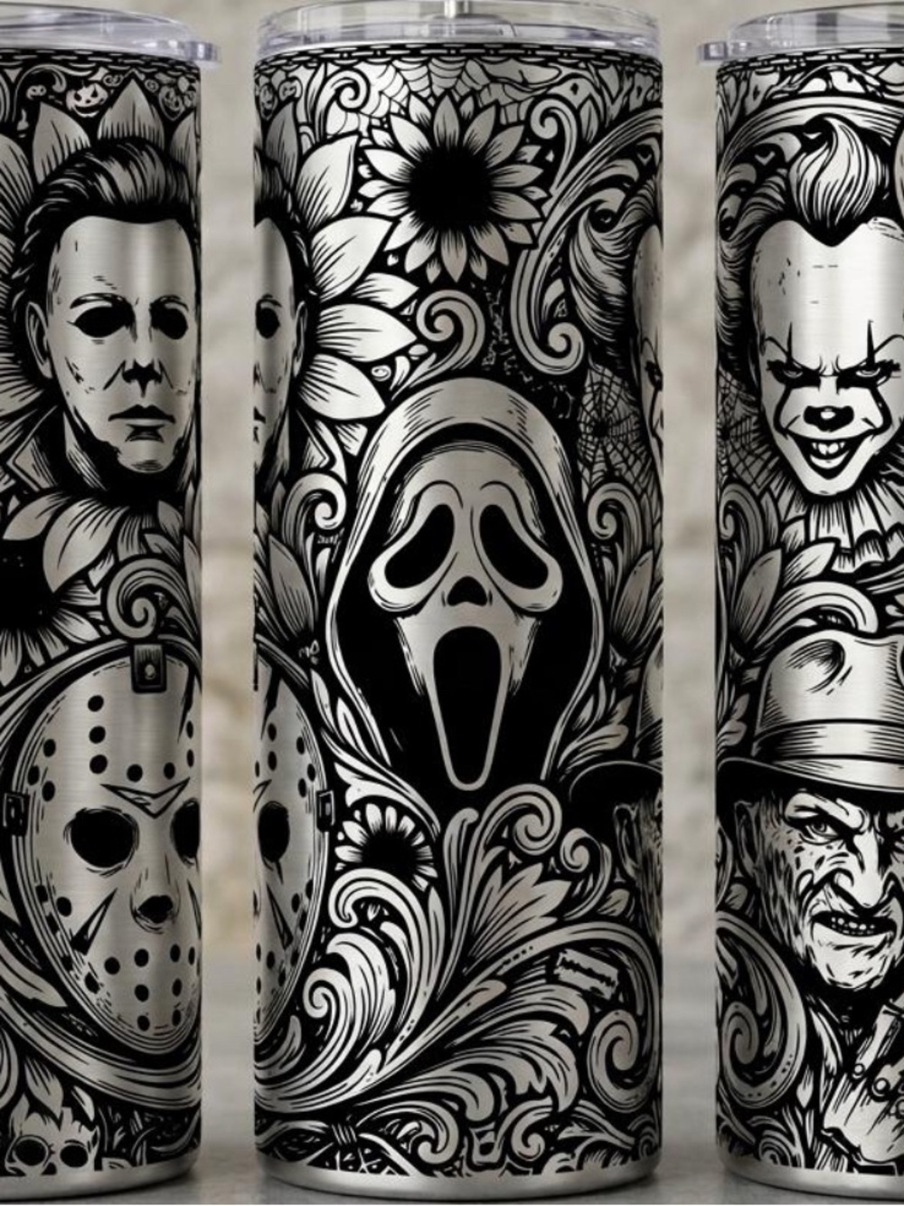 Engraved Horror Movie Tumbler